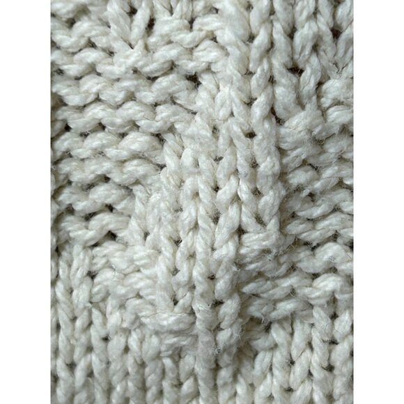 Body Equip Men’s Sweater Vtg M Cream Textured Geometric Pattern Pullover USA - Picture 6 of 16